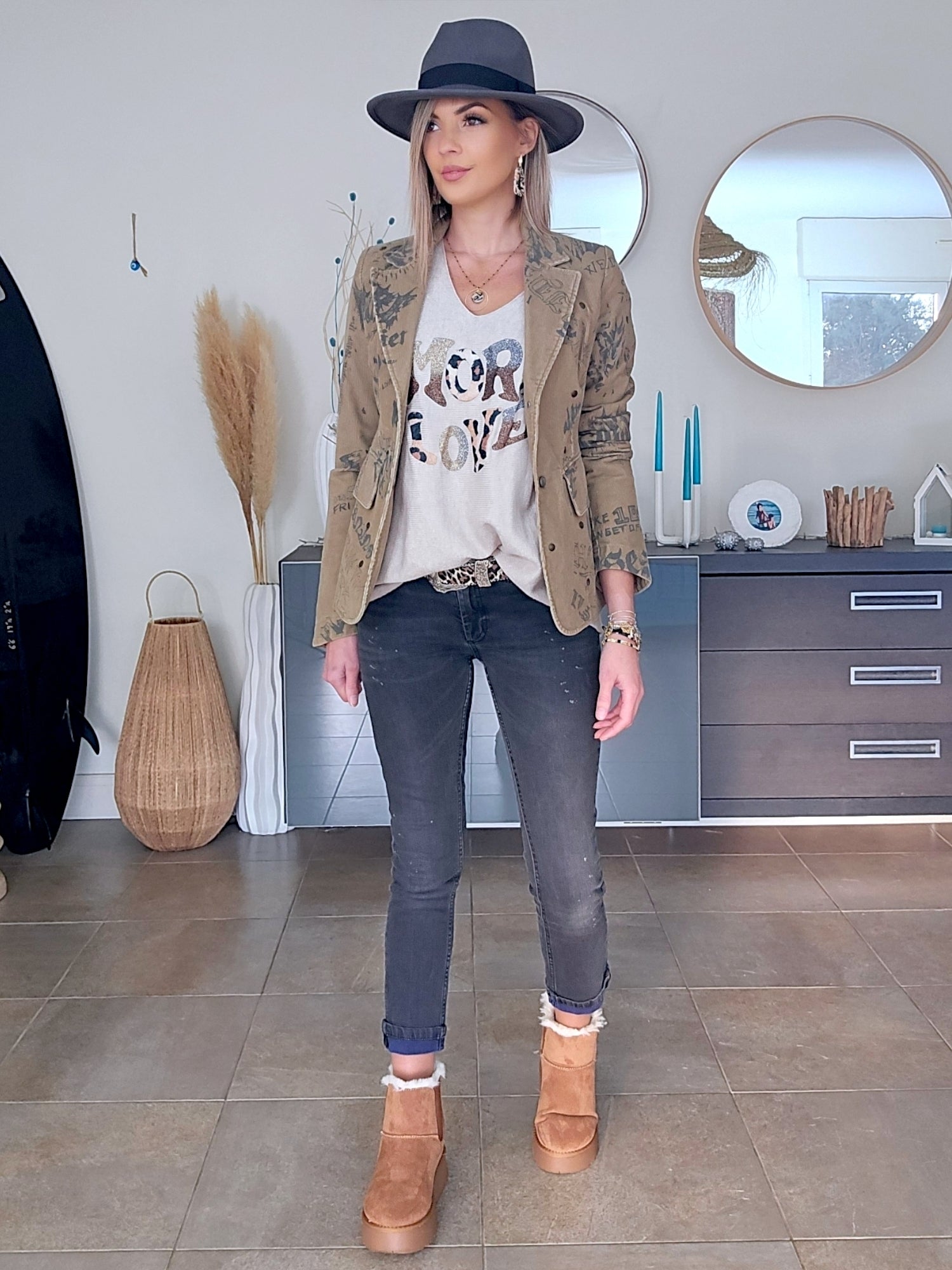 Veste tags en velours