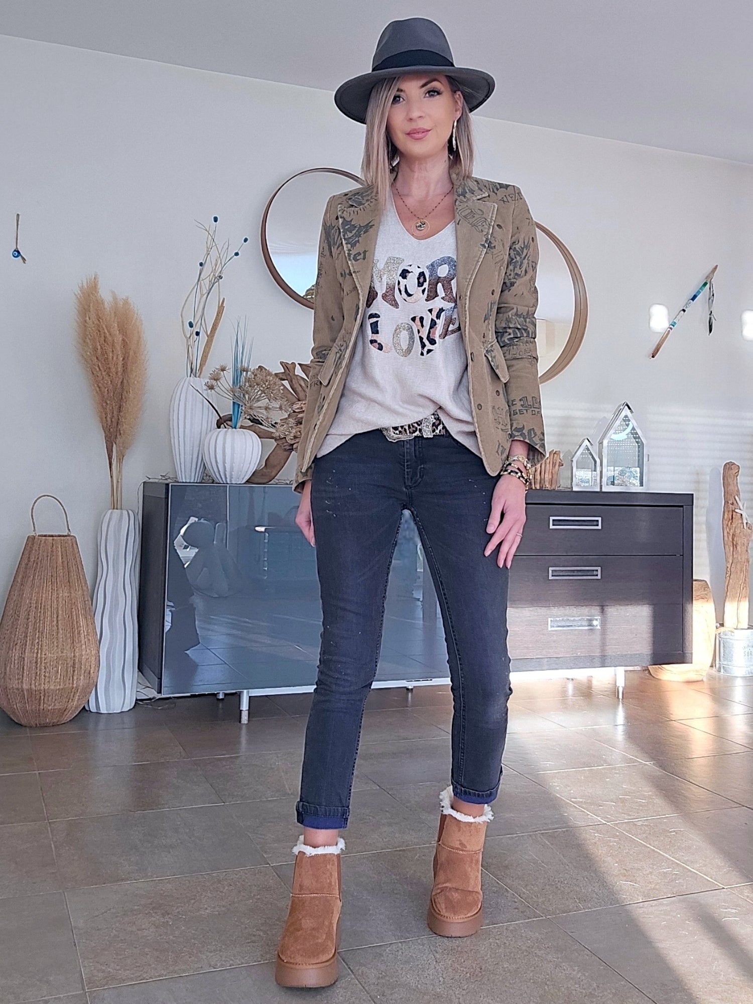 Veste tags en velours
