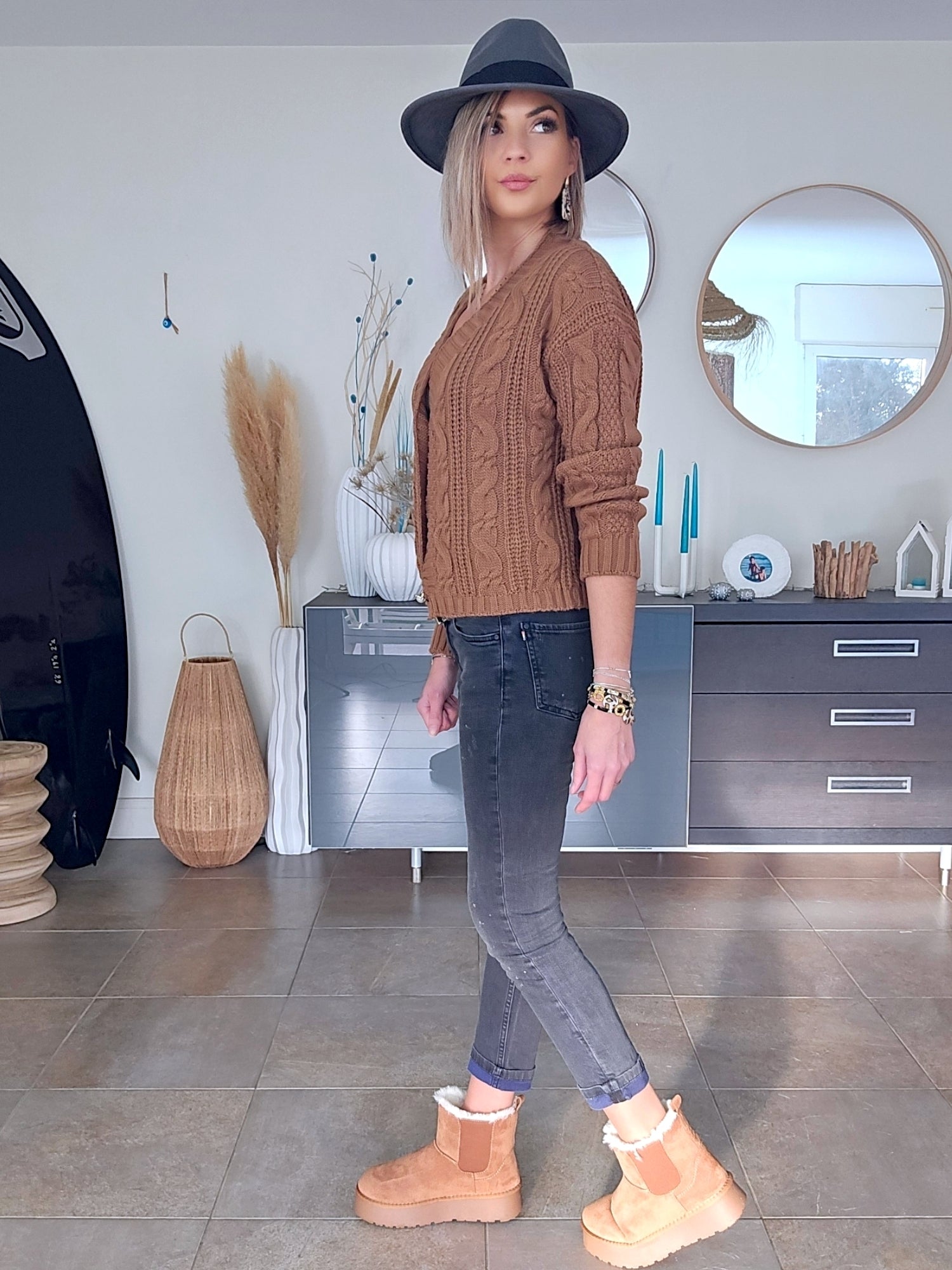 Cardigan col V