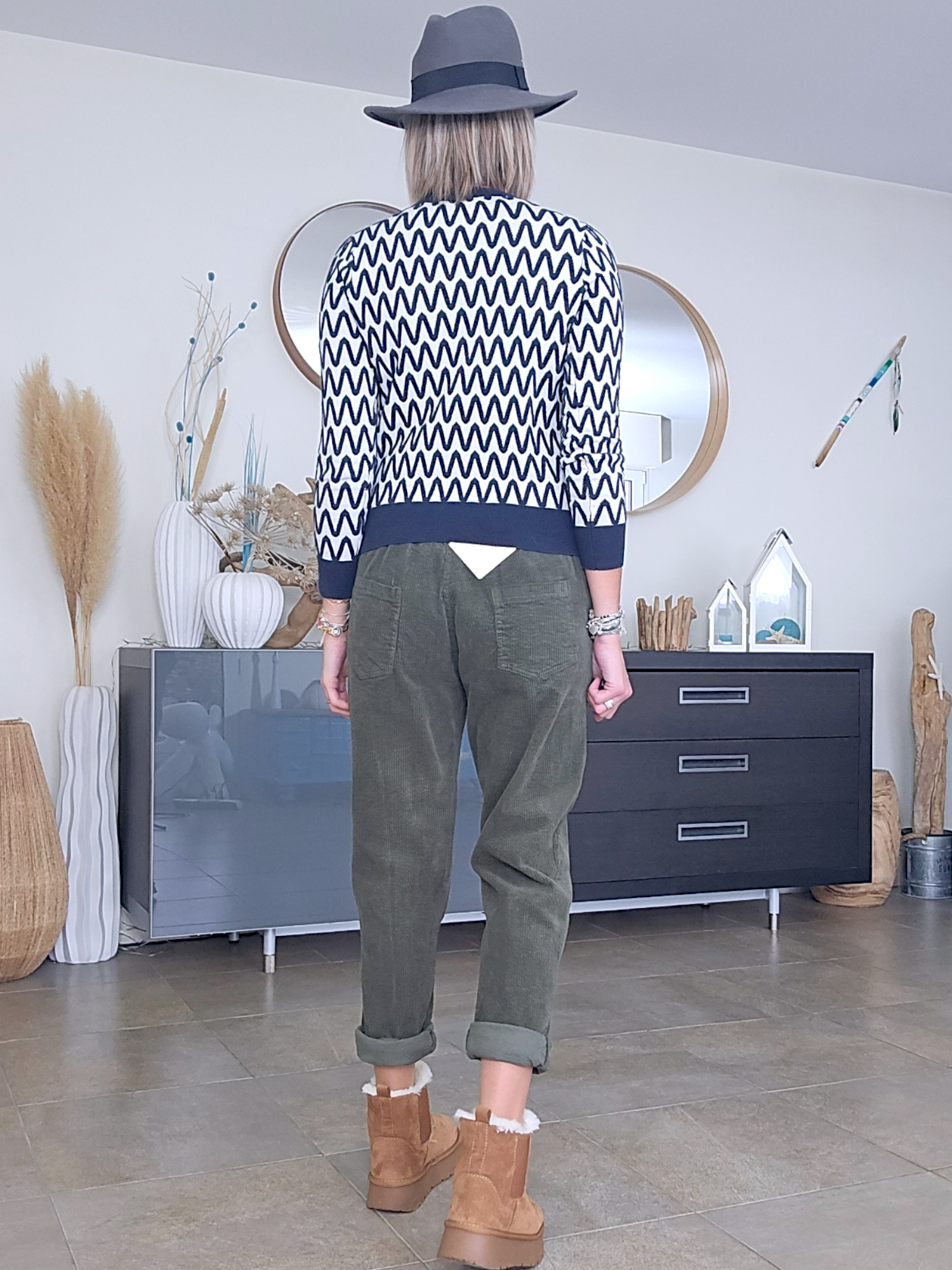 Pantalon jogg velours