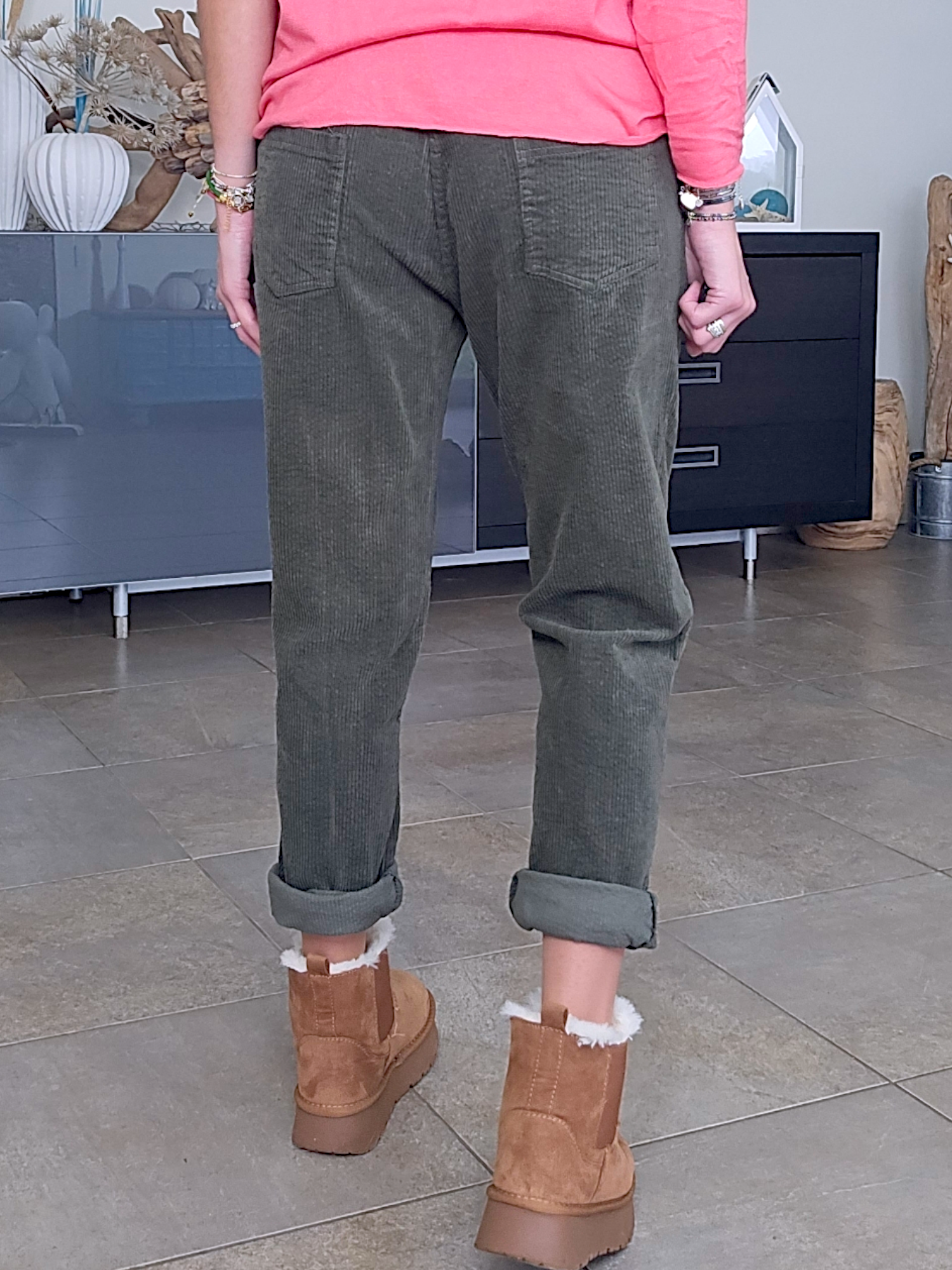 Pantalon jogg velours