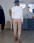 Jogg en maille beige