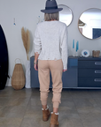 Jogg en maille beige