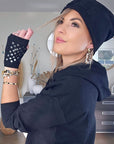 Bonnet velours noir