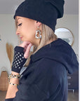 Bonnet velours noir