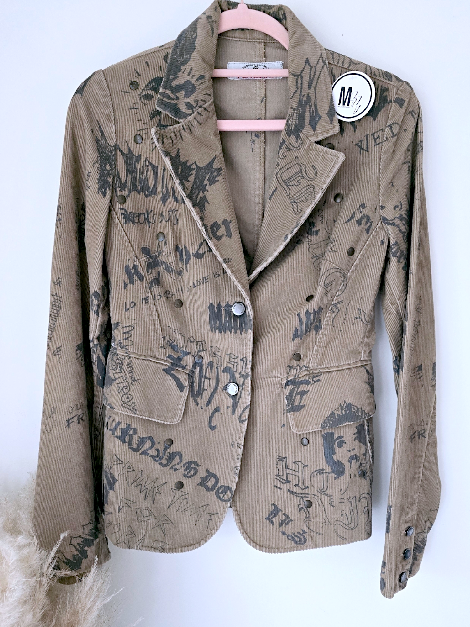 Veste tags en velours