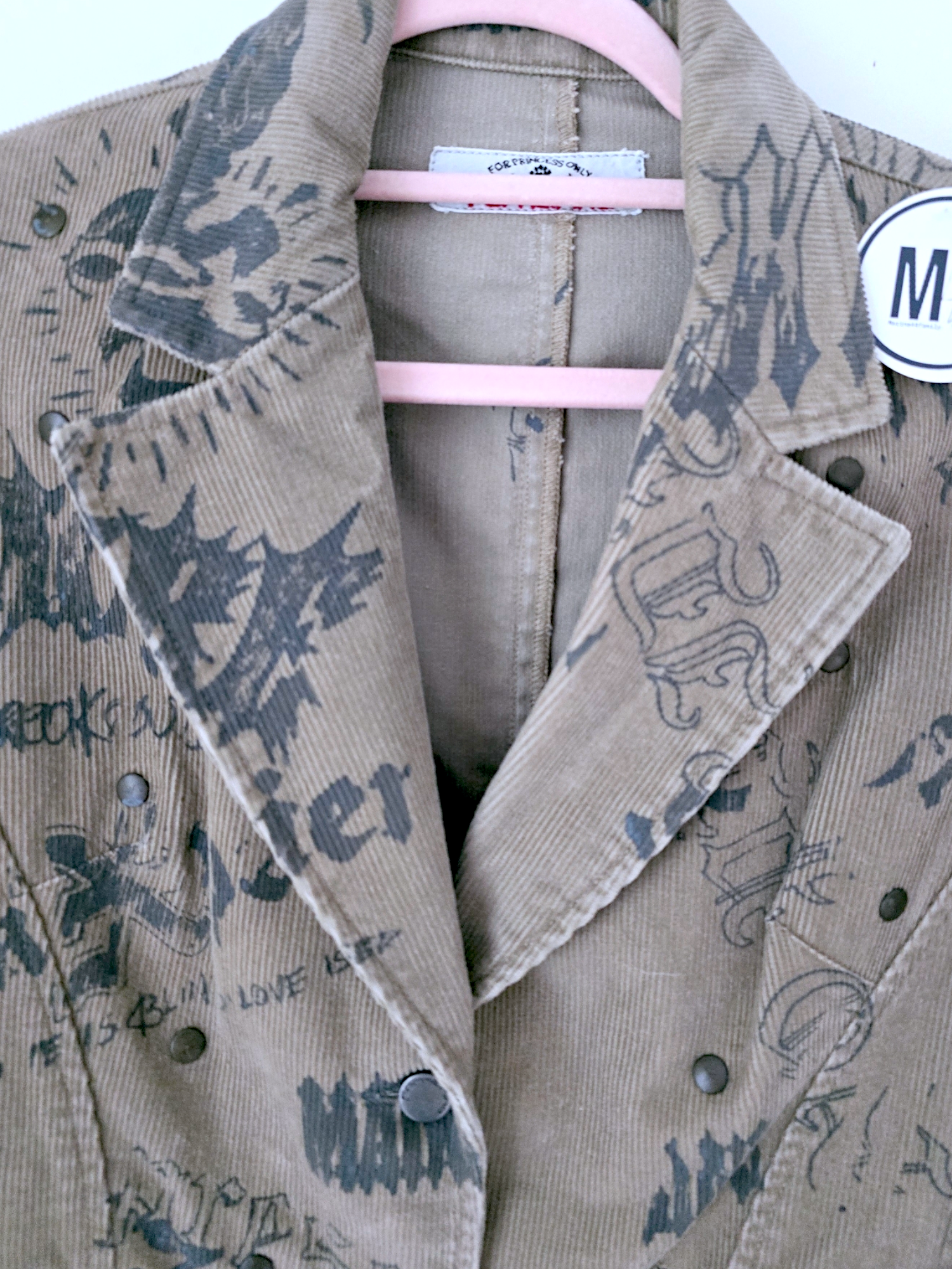 Veste tags en velours