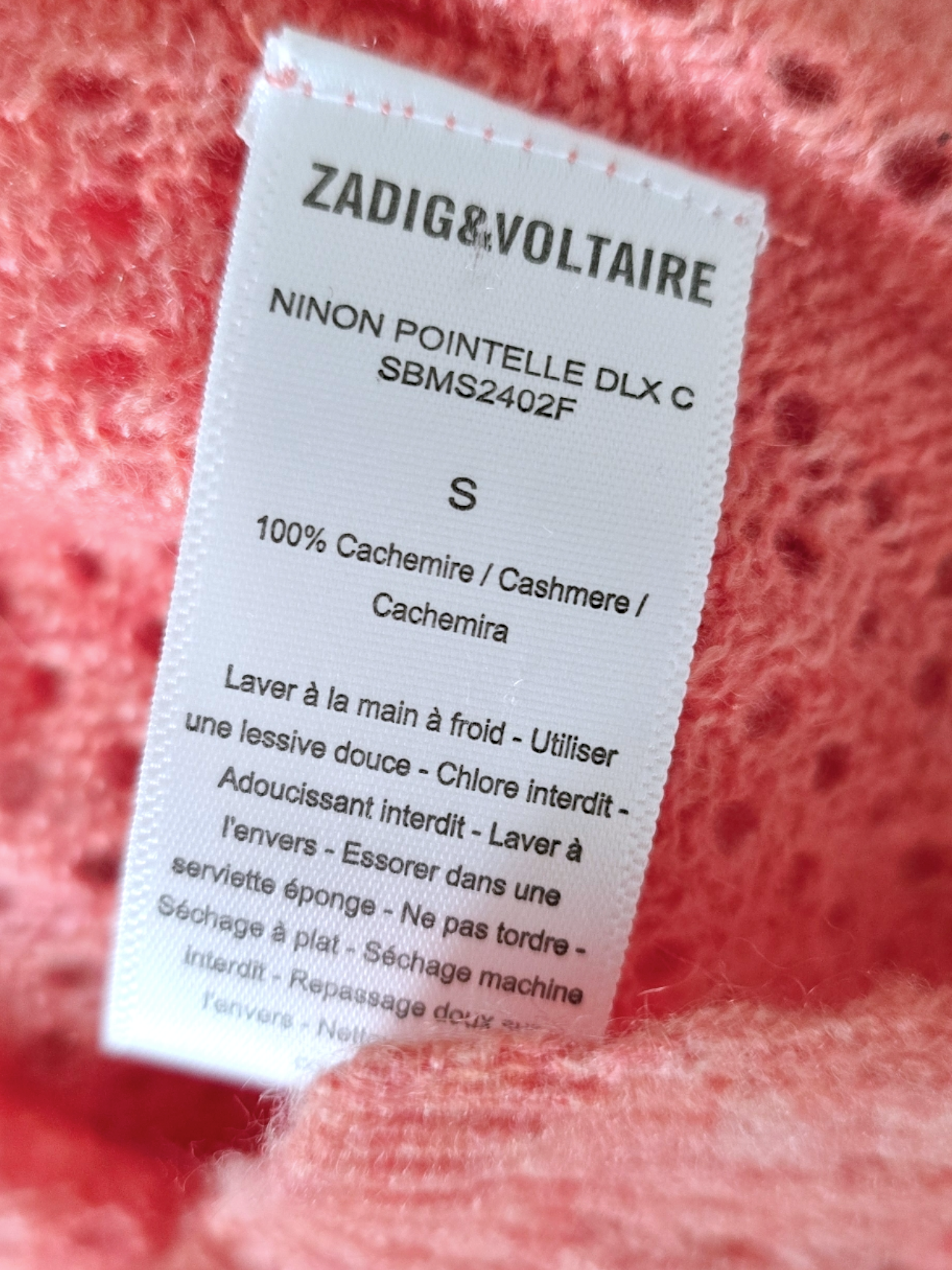Cardigan corail en cachemire - 𝐌𝐚𝐫𝐢𝐧𝐚𝟒𝟒𝐟𝐚𝐦𝐢𝐥𝐲