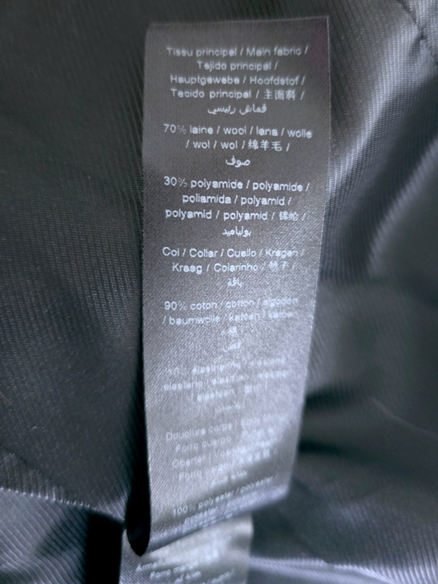 Manteau caban laine