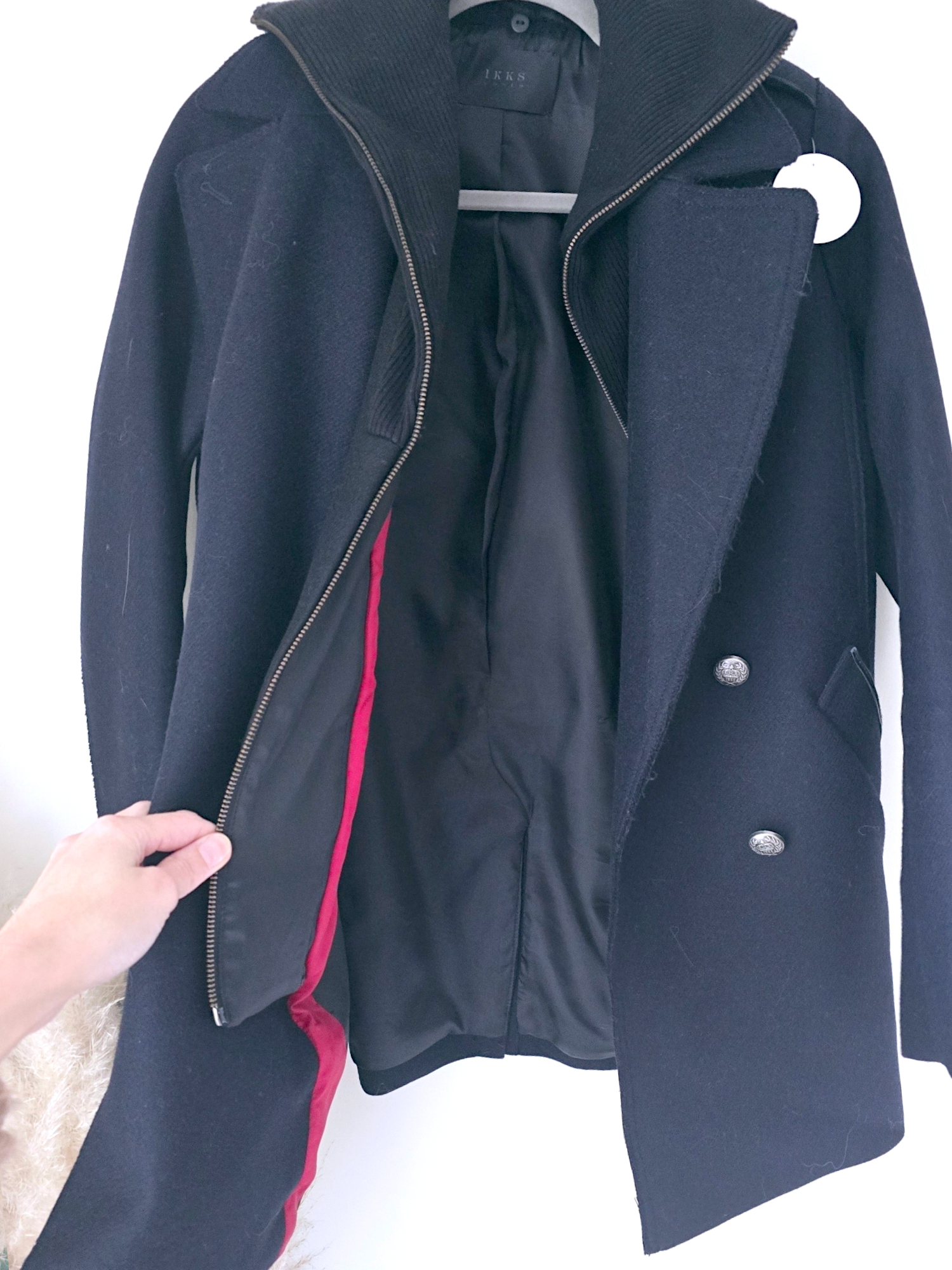 Manteau caban laine