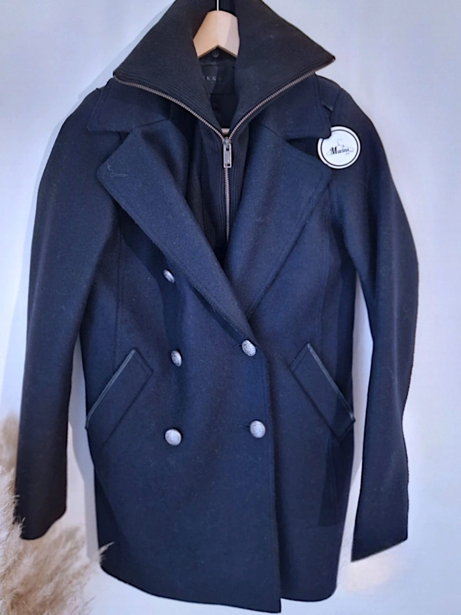 Manteau caban laine