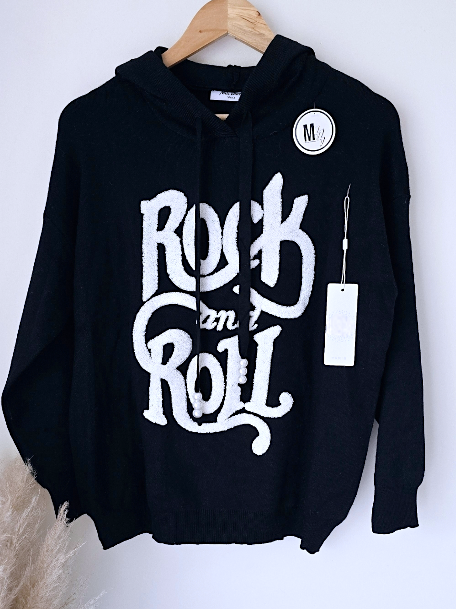 Pull maille à capuche