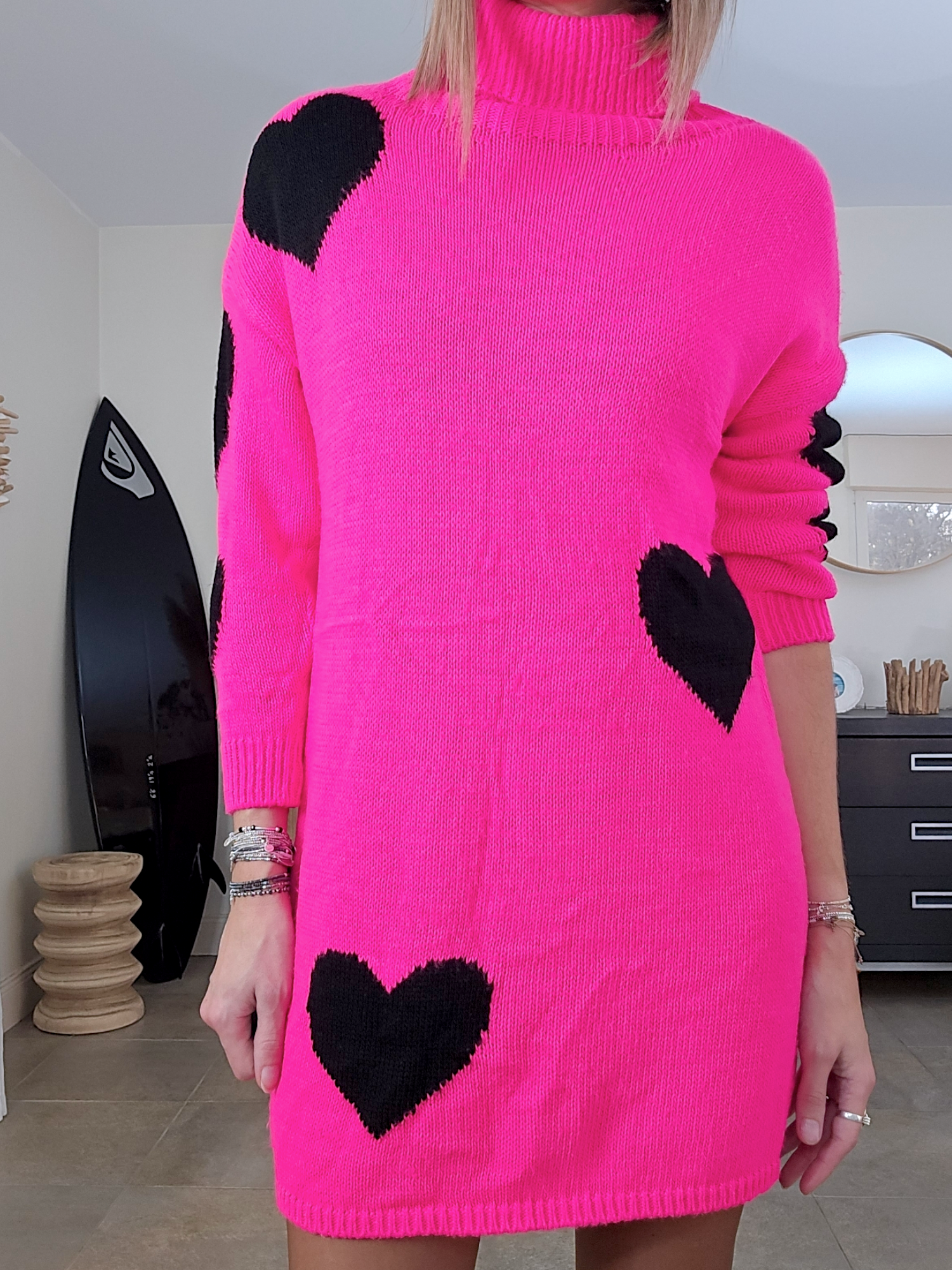 Robe fluo à coeur