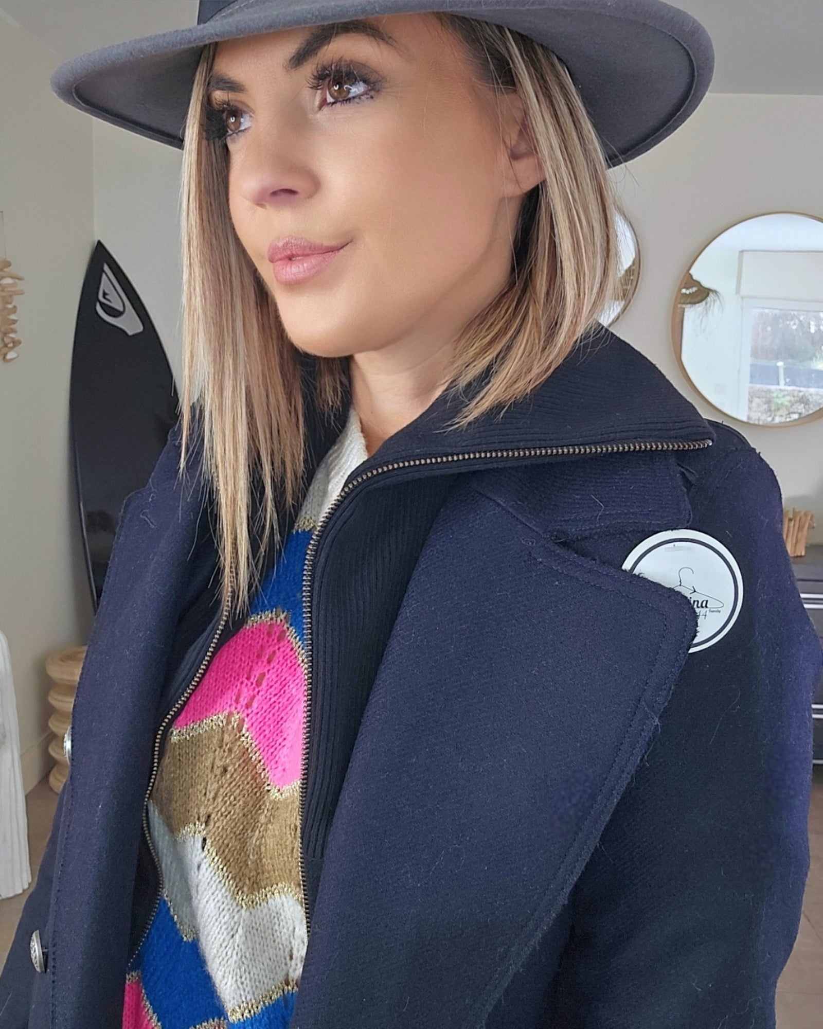 Manteau caban laine