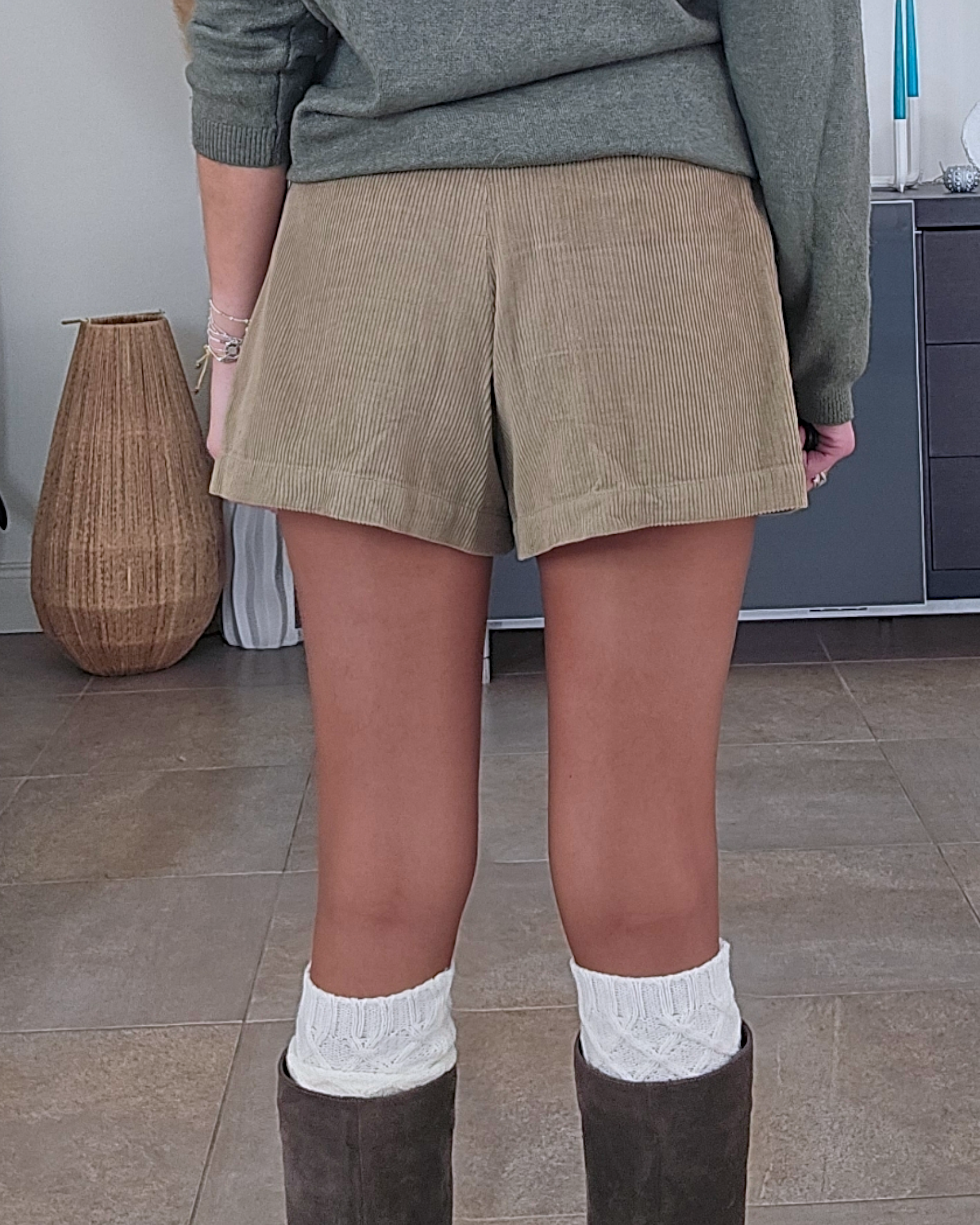 Jupe-short velours