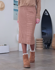 Jupe midi en maille