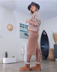 Jupe midi en maille