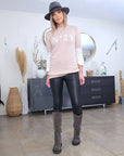 Pull tunique superposé