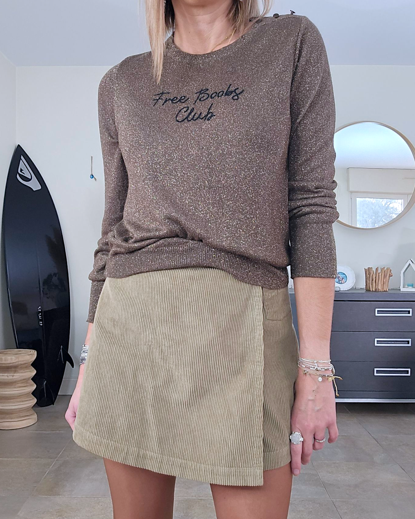Jupe-short velours