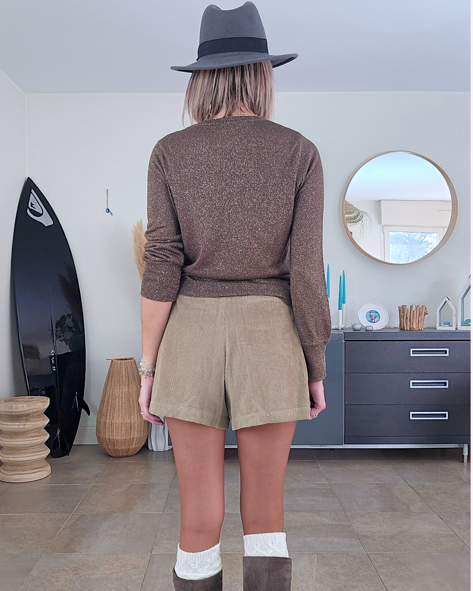 Jupe-short velours