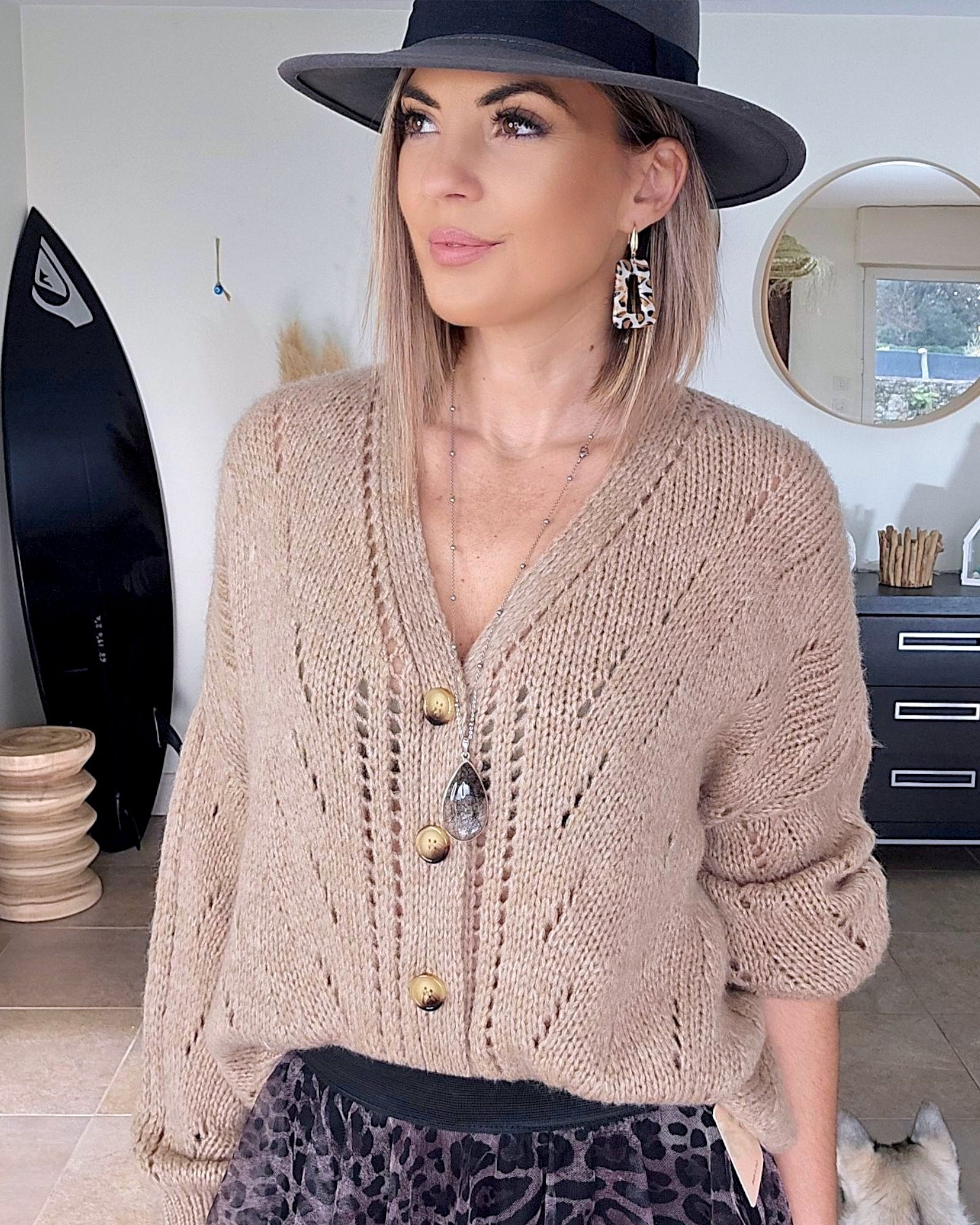 Cardigan double sens