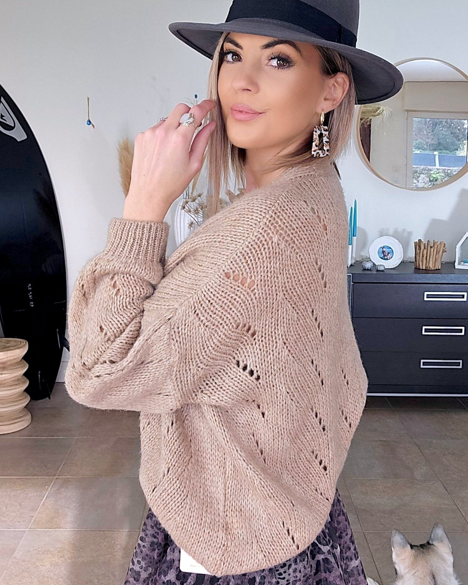Cardigan double sens