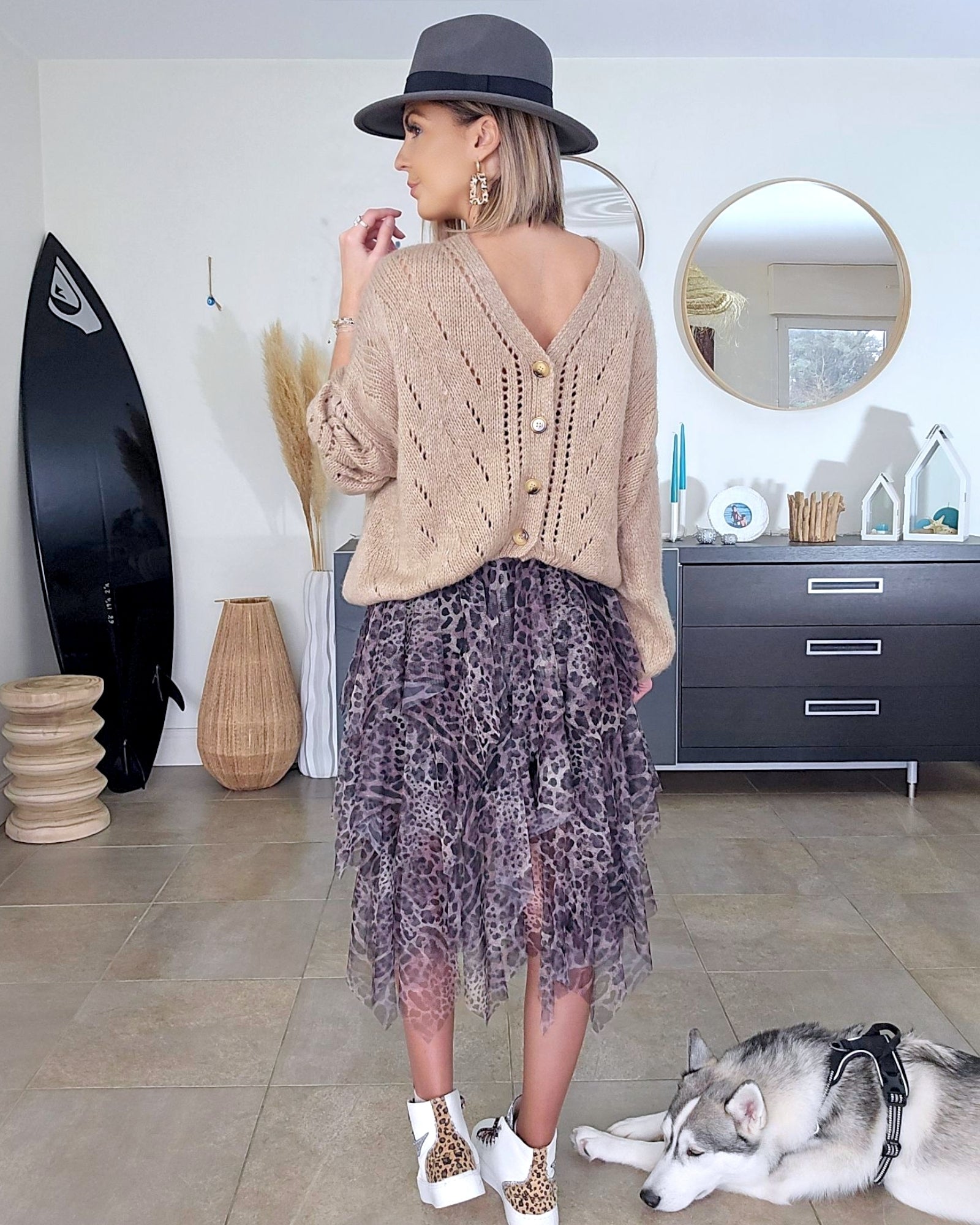 Cardigan double sens