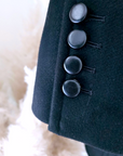Manteau laine et cuir