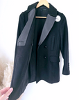 Manteau laine et cuir