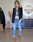 Manteau laine et cuir