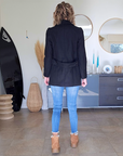 Manteau laine et cuir