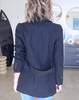 Manteau laine et cuir