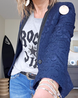 Veste bleue léo