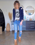 Veste bleue léo