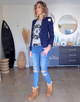 Veste bleue léo