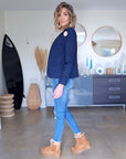 Veste bleue léo