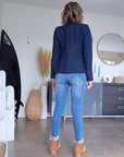 Veste bleue léo
