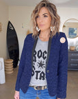 Veste bleue léo
