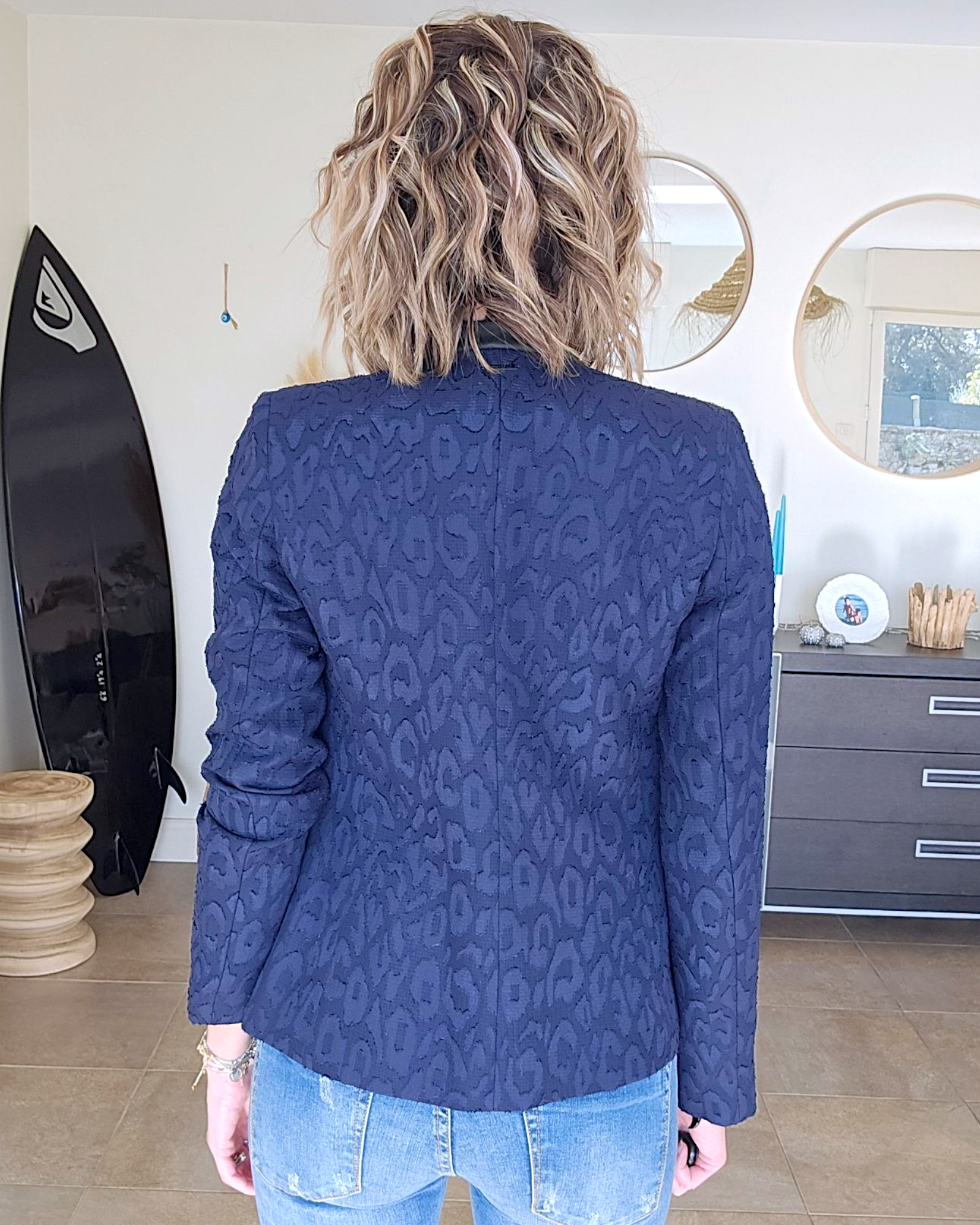 Veste bleue léo