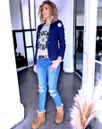 Veste bleue léo