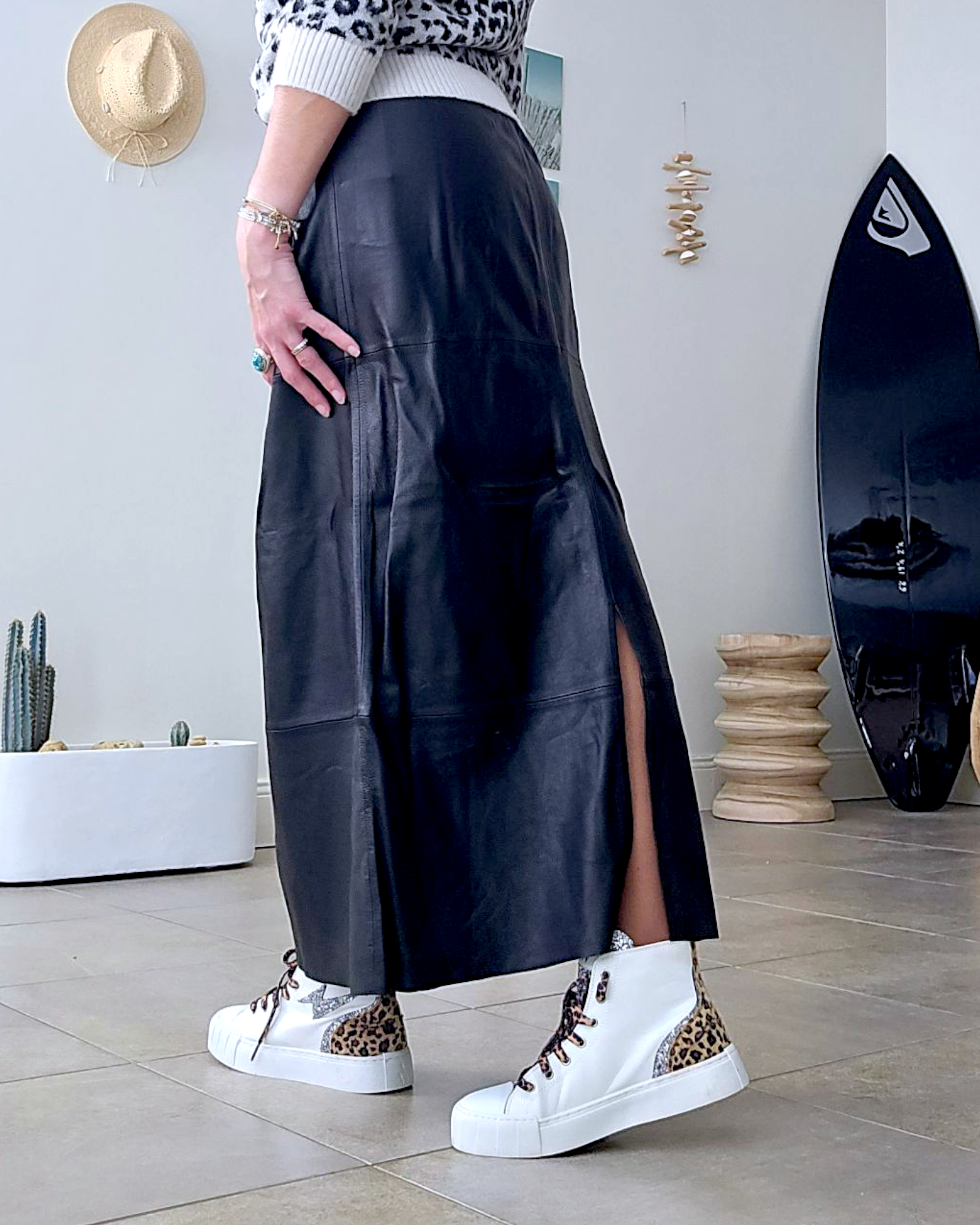 Jupe cuir
