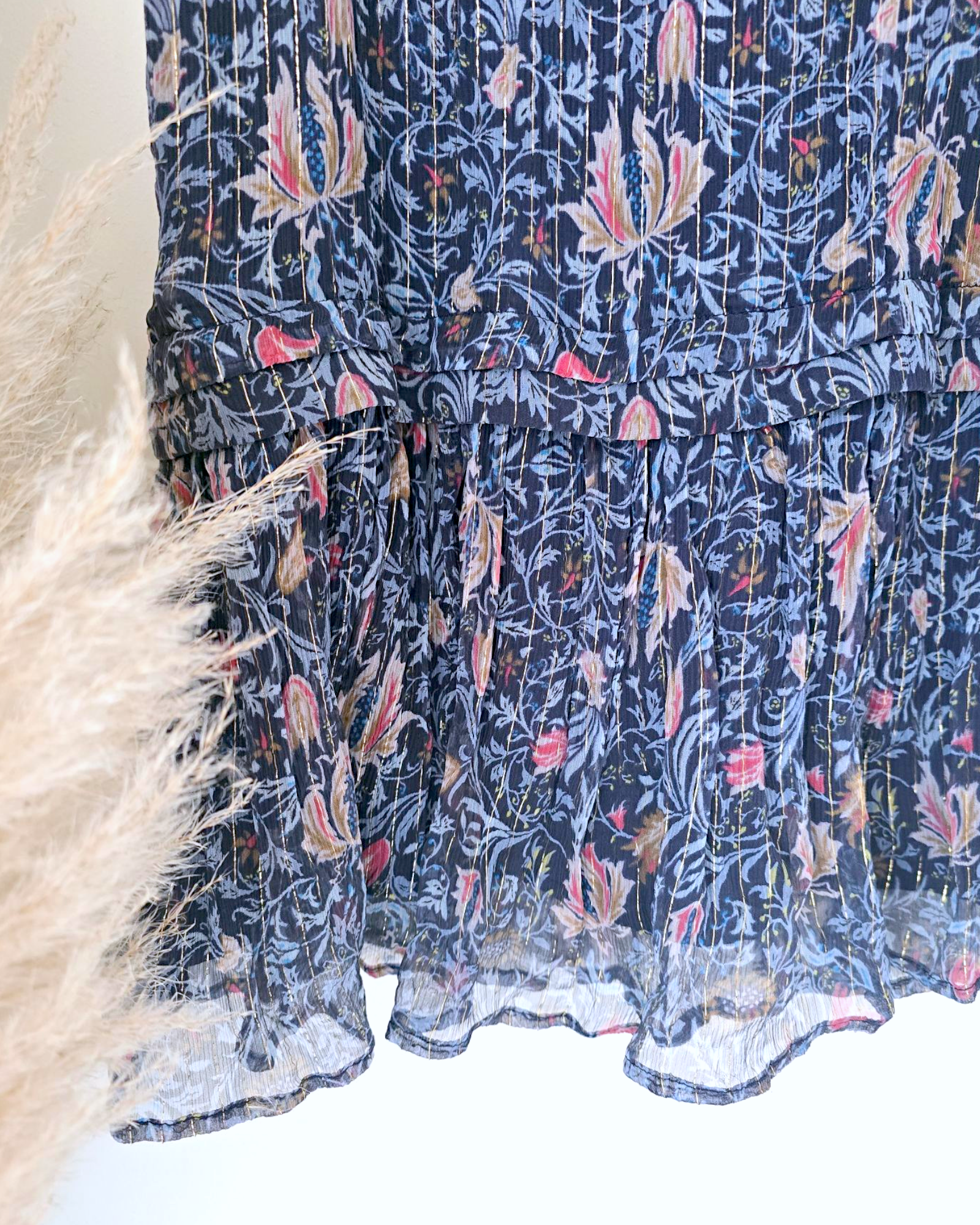 Robe bleue en soie