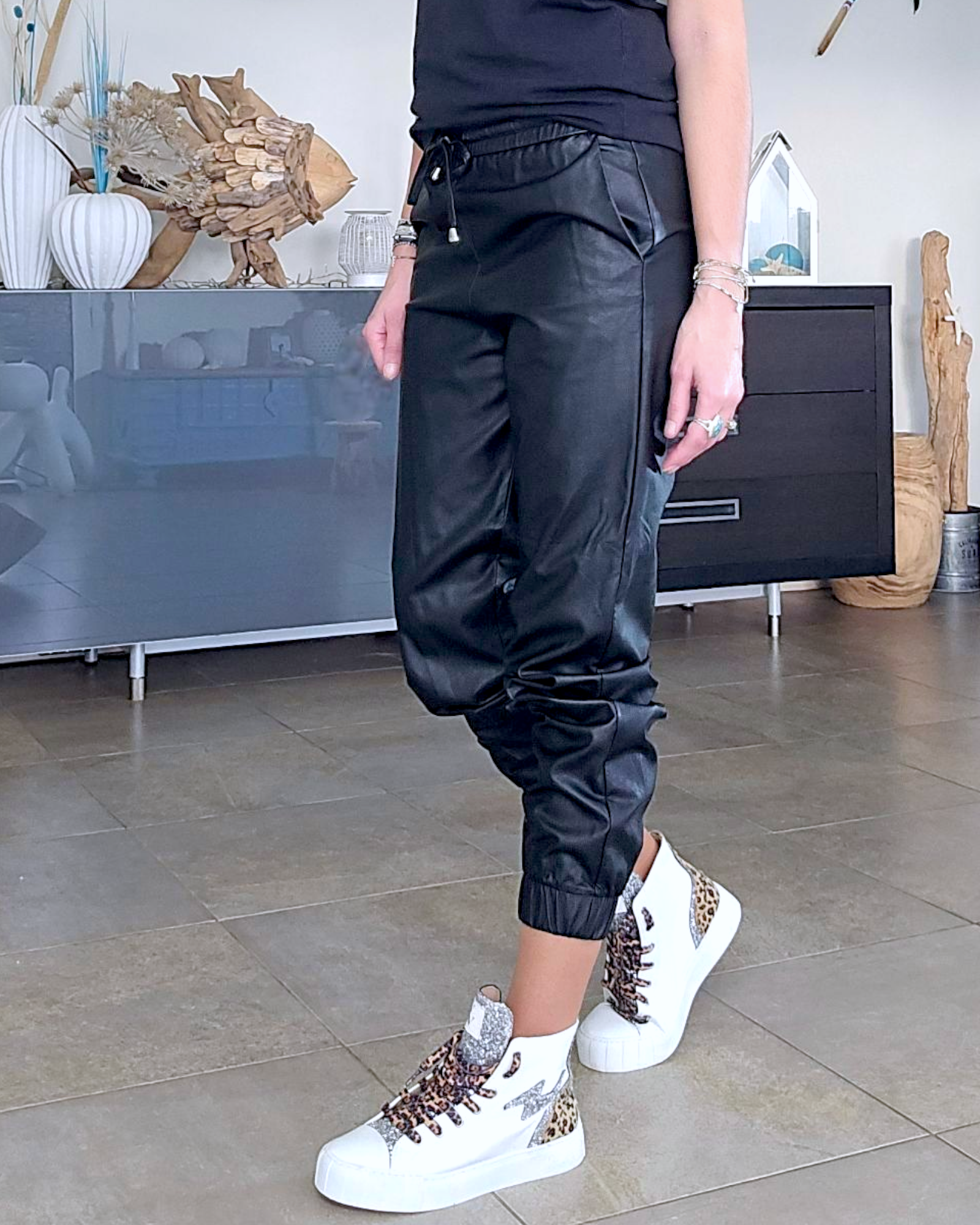 Pantalon jogg huilé
