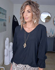 Blouse dos ouvert