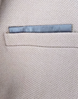 Veste chic beige foncé avec empiècements cuir
