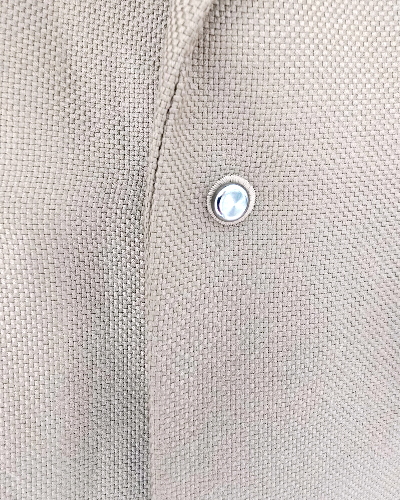 Veste chic beige foncé avec empiècements cuir