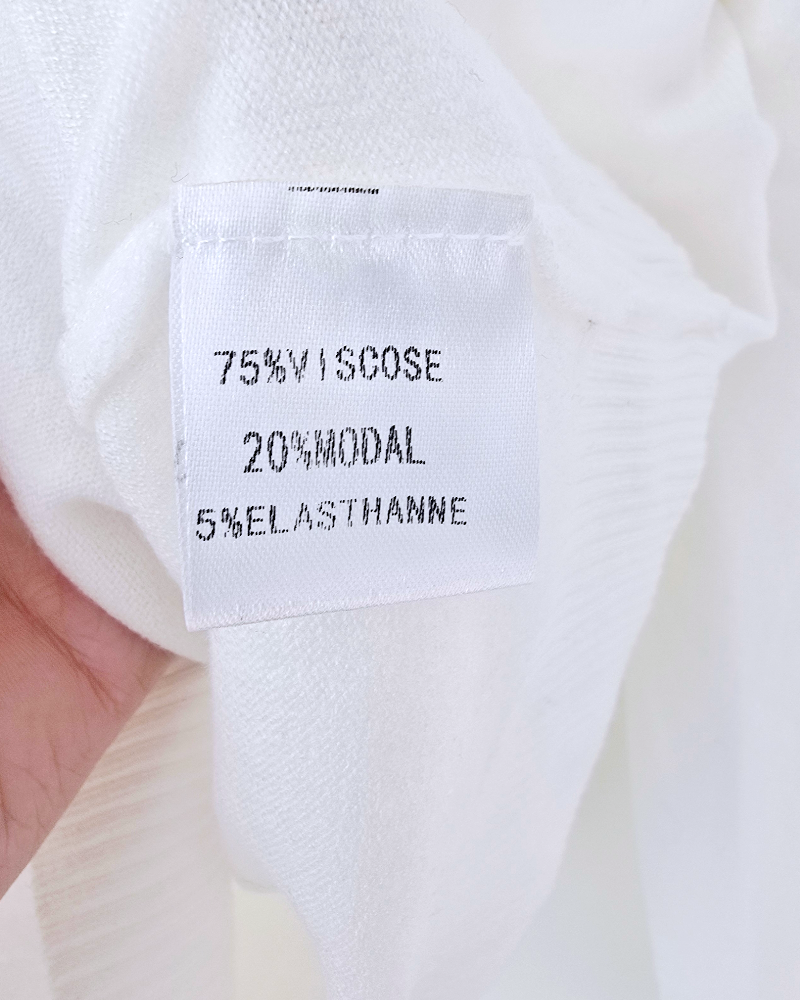 Pull blanc maille fine