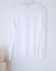 Pull blanc maille fine