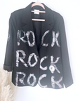 Blazer noir créateur Rock