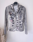 Veste cintrée esprit militaire avec strass